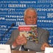 Перший наш Президент. Тримає в руках 20-літню незалежну Україну. Посміхається:)) Добре все, напевно, в ній...